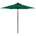 Parasol de jardin avec mât en acier vert 225x225x212 cm - Photo n°2