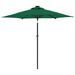 Parasol de jardin avec mât en acier vert 225x225x212 cm - Photo n°5