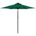 Parasol de jardin avec mât en acier vert 225x225x212 cm - Photo n°2