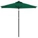 Parasol de jardin avec mât en acier vert 225x225x212 cm - Photo n°4