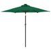 Parasol de jardin avec mât en acier vert 225x225x212 cm - Photo n°6