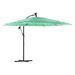 Parasol de jardin avec mât en acier vert 246x246x230 cm - Photo n°2