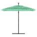 Parasol de jardin avec mât en acier vert 246x246x230 cm - Photo n°3