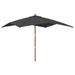 Parasol de jardin avec mât en bois anthracite 300x300x273 cm - Photo n°1