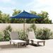 Parasol de jardin avec mât en bois bleu azuré 198x198x231 cm - Photo n°2