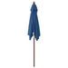 Parasol de jardin avec mât en bois bleu azuré 198x198x231 cm - Photo n°4