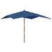 Parasol de jardin avec mât en bois bleu azuré 300x300x273 cm - Photo n°1