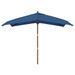 Parasol de jardin avec mât en bois bleu azuré 300x300x273 cm - Photo n°3