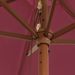 Parasol de jardin avec mât en bois rouge bordeaux 299x240 cm - Photo n°6