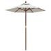 Parasol de jardin avec mât en bois sable 196x231 cm - Photo n°2