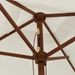 Parasol de jardin avec mât en bois sable 198x198x231 cm - Photo n°5