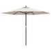 Parasol de jardin avec mât en bois sable 299x240 cm - Photo n°2
