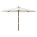 Parasol de jardin avec mât en bois sable 400x273 cm - Photo n°3