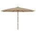 Parasol de jardin avec mât en bois taupe 400x273 cm - Photo n°4