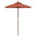 Parasol de jardin avec mât en bois terre cuite 196x231 cm - Photo n°3