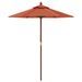 Parasol de jardin avec mât en bois terre cuite 196x231 cm - Photo n°4