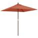 Parasol de jardin avec mât en bois terre cuite 198x198x231 cm - Photo n°1