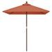 Parasol de jardin avec mât en bois terre cuite 198x198x231 cm - Photo n°3