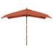 Parasol de jardin avec mât en bois terre cuite 300x300x273 cm - Photo n°3