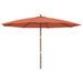 Parasol de jardin avec mât en bois terre cuite 400x273 cm - Photo n°1