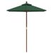 Parasol de jardin avec mât en bois vert 196x231 cm - Photo n°3