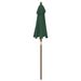 Parasol de jardin avec mât en bois vert 196x231 cm - Photo n°5