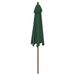 Parasol de jardin avec mât en bois vert 299x240 cm - Photo n°5