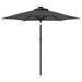 Parasol de jardin LED et mât en acier anthracite 225x225x212 cm - Photo n°2