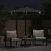 Parasol de jardin LED et mât en acier anthracite 225x225x212 cm - Photo n°3