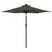 Parasol de jardin LED et mât en acier anthracite 225x225x212 cm - Photo n°5