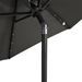 Parasol de jardin LED et mât en acier anthracite 225x225x212 cm - Photo n°9