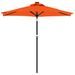 Parasol de jardin LED et mât en acier terre cuite 225x225x212cm - Photo n°4