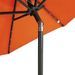 Parasol de jardin LED et mât en acier terre cuite 225x225x212cm - Photo n°9