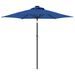 Parasol de jardin LED mât en acier bleu azuré 225x225x212 cm - Photo n°2