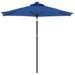 Parasol de jardin LED mât en acier bleu azuré 225x225x212 cm - Photo n°4