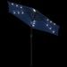 Parasol de jardin LED mât en acier bleu azuré 225x225x212 cm - Photo n°8