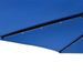 Parasol de jardin LED mât en acier bleu azuré 225x225x212 cm - Photo n°10