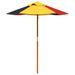 Parasol de jardin pour enfants avec poteau en bois Ø120x140 cm - Photo n°2