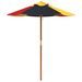 Parasol de jardin pour enfants avec poteau en bois Ø120x140 cm - Photo n°4