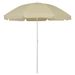 Parasol de plage Jaune sable 240 cm 2 - Photo n°1