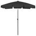 Parasol de plage Noir 180x120 cm - Photo n°1