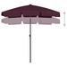 Parasol de plage Rouge bordeaux 180x120 cm - Photo n°5