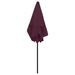 Parasol de plage Rouge bordeaux 180x120 cm - Photo n°7