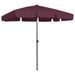 Parasol de plage Rouge bordeaux 200x125 cm - Photo n°1