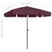 Parasol de plage Rouge bordeaux 200x125 cm - Photo n°8