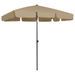 Parasol de plage Taupe 200x125 cm - Photo n°1