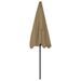 Parasol de plage Taupe 200x125 cm - Photo n°7