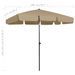 Parasol de plage Taupe 200x125 cm - Photo n°8