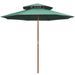 Parasol de terrasse 270 x 270 cm Poteau en bois Vert - Photo n°1