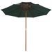 Parasol de terrasse 270 x 270 cm Poteau en bois Vert - Photo n°3